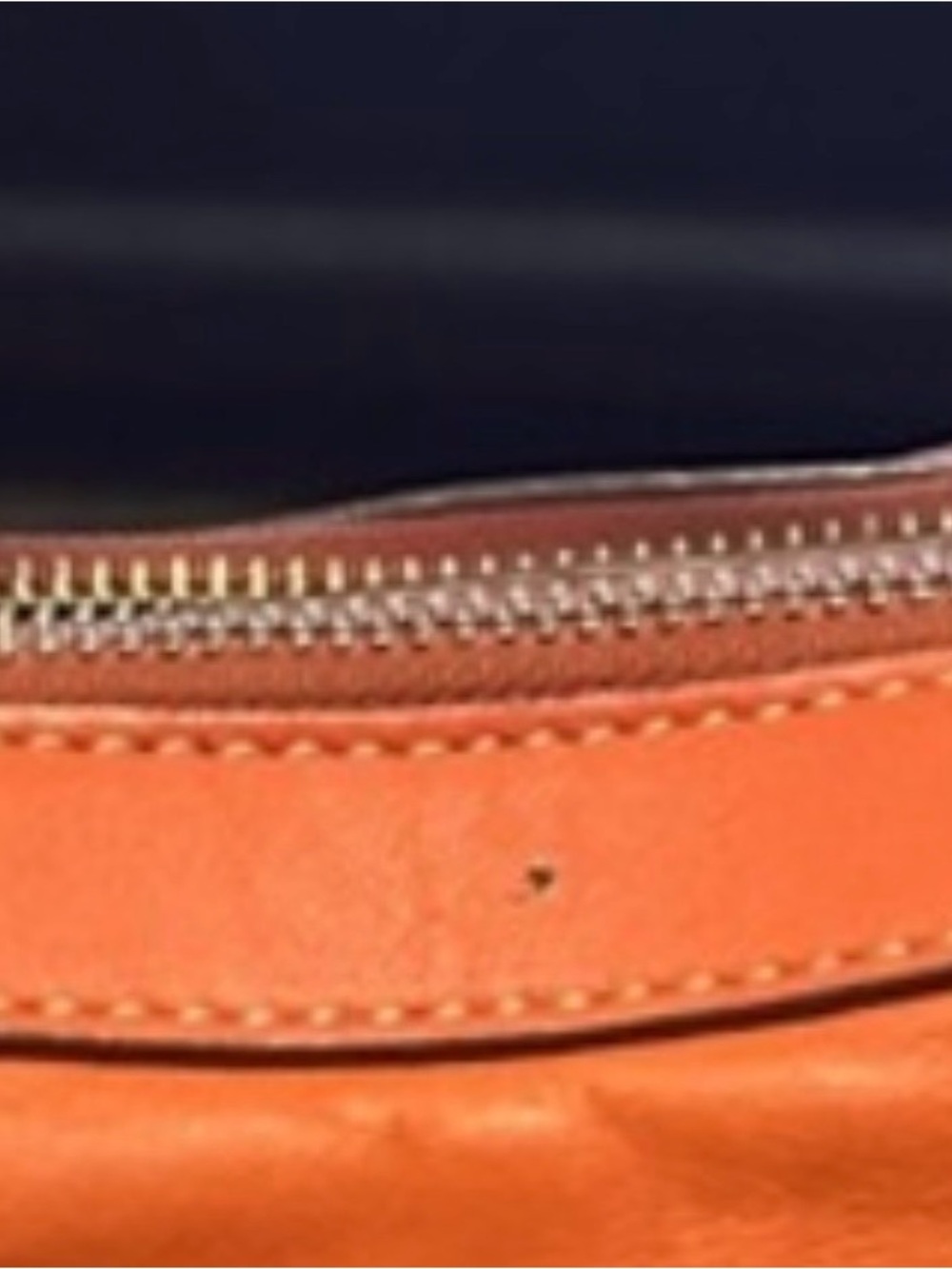 kate spade Cyber Orange Leather medium Satchel, Gold Hardware HTF - Picture 6 of 13